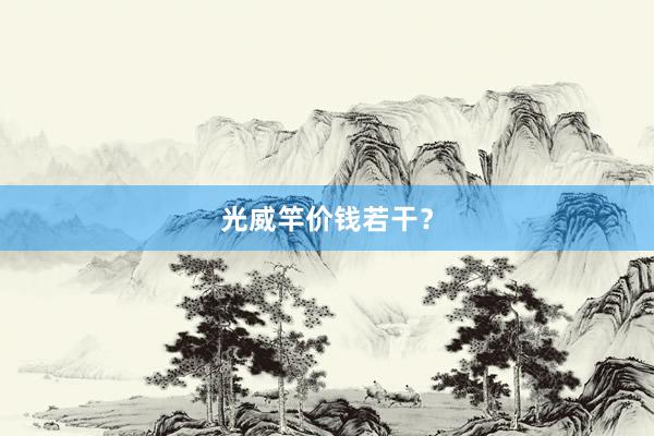 光威竿价钱若干？